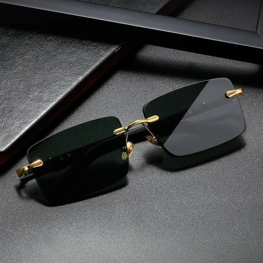Retro Rimless Sunglasses - Glowlu