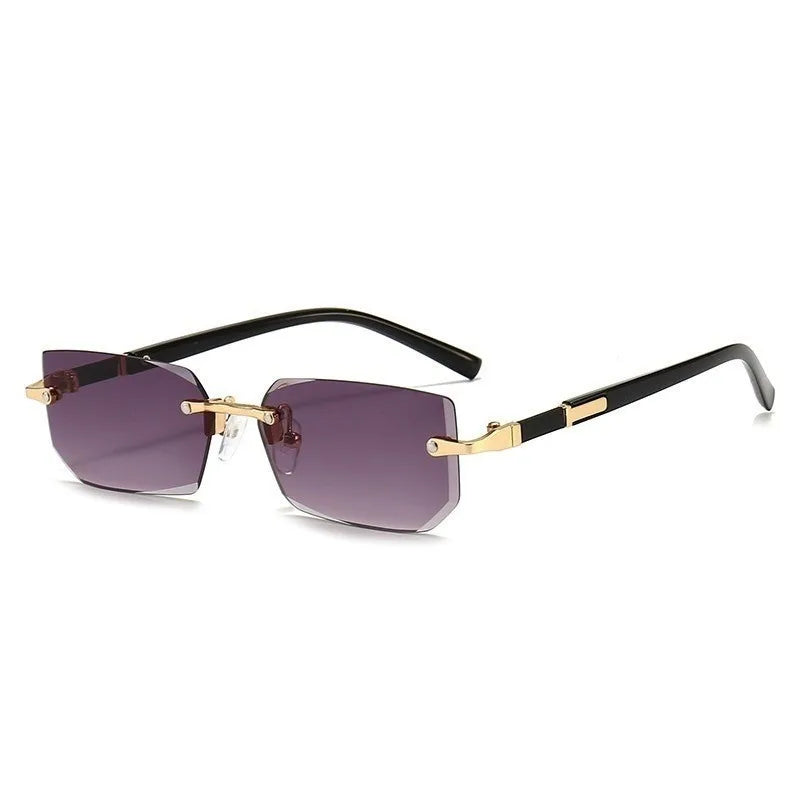 Retro Rimless Sunglasses - Glowlu