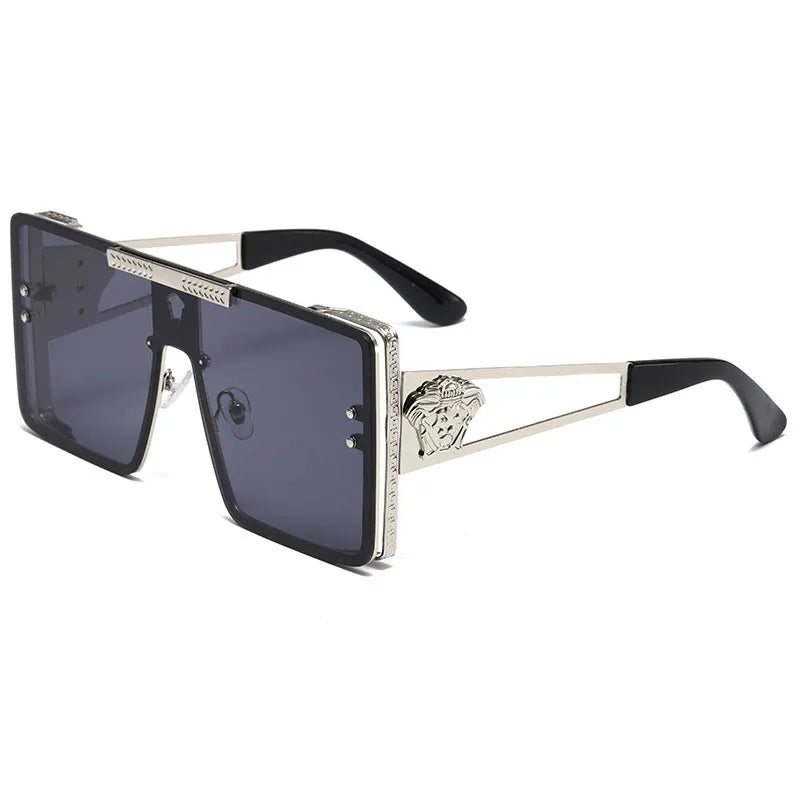 Oversized Metal Frame Sunglasses - Glowlu
