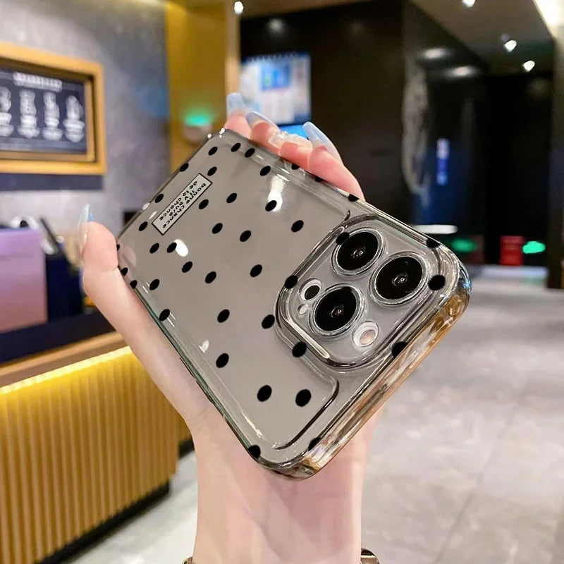 Transparant Polkadot Telefoonhoesje - glowlu