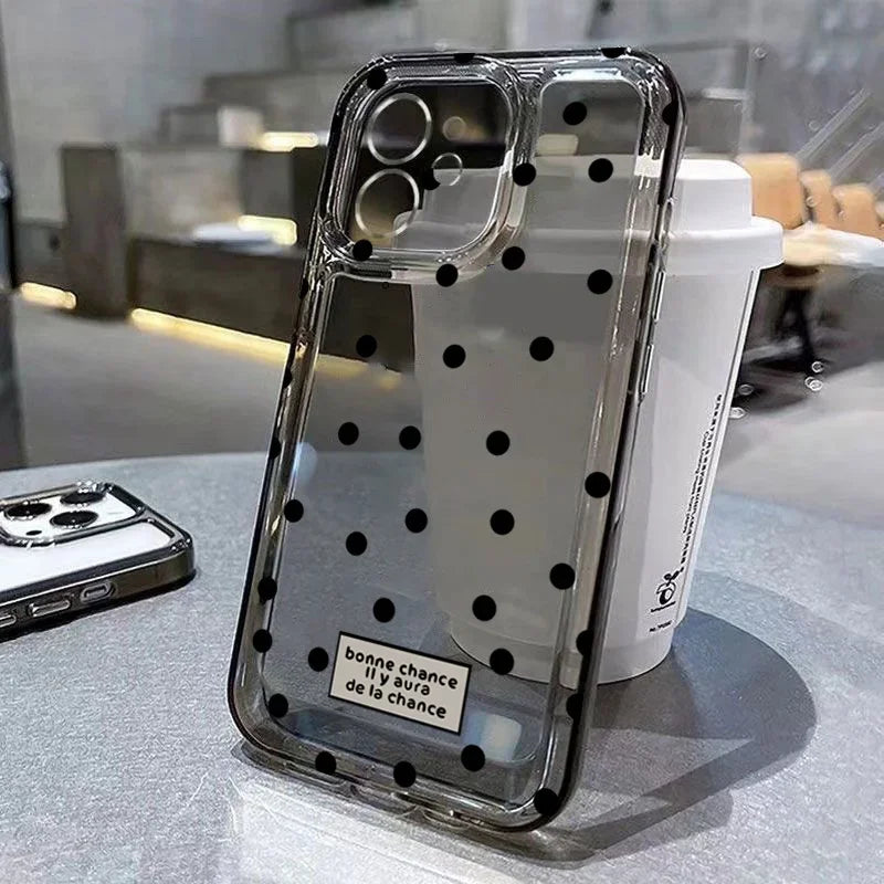 Transparant Polkadot Telefoonhoesje - glowlu