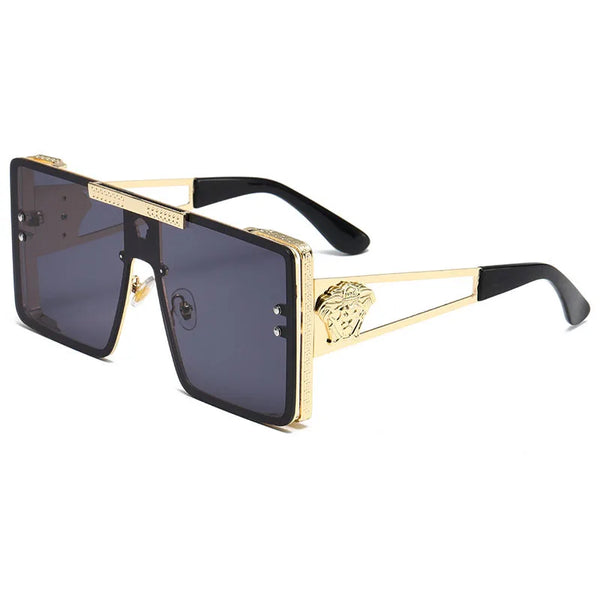 Oversized Metal Frame Sunglasses - Glowlu