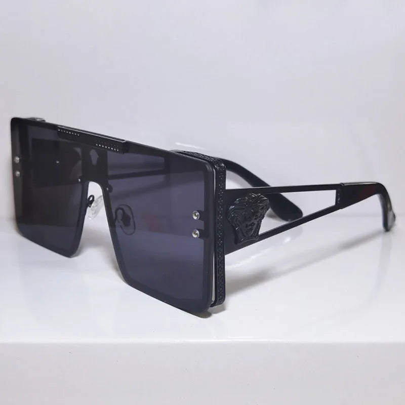Oversized Metal Frame Sunglasses - Glowlu