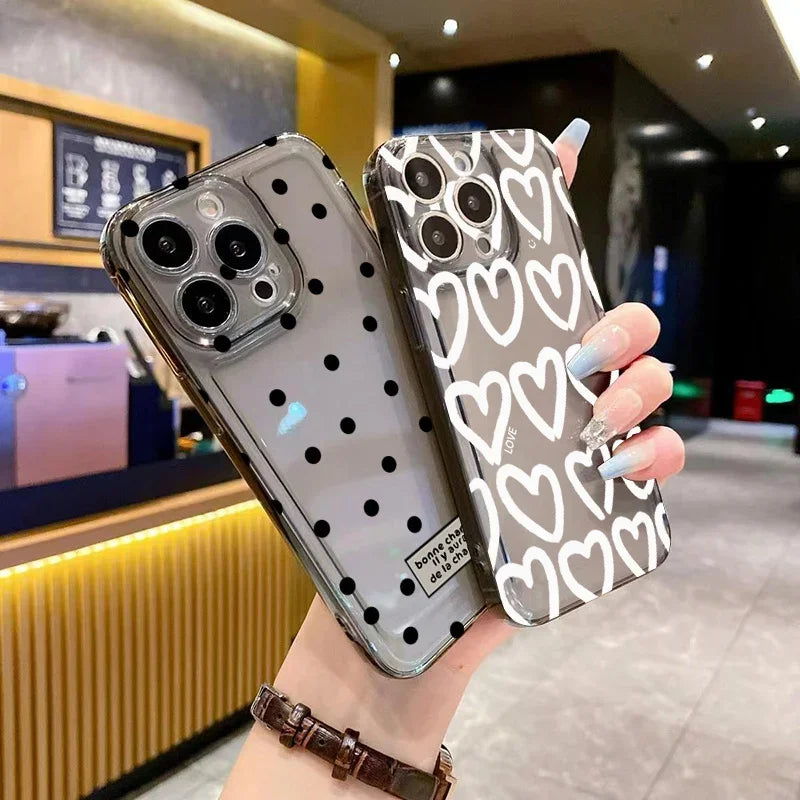 Transparant Polkadot Telefoonhoesje - glowlu
