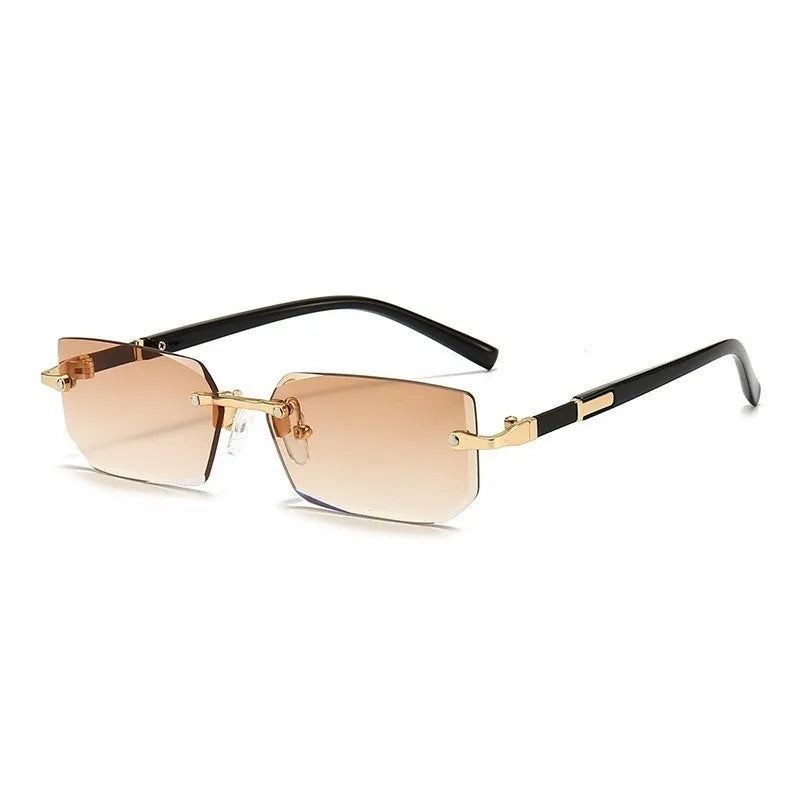 Retro Rimless Sunglasses - Glowlu