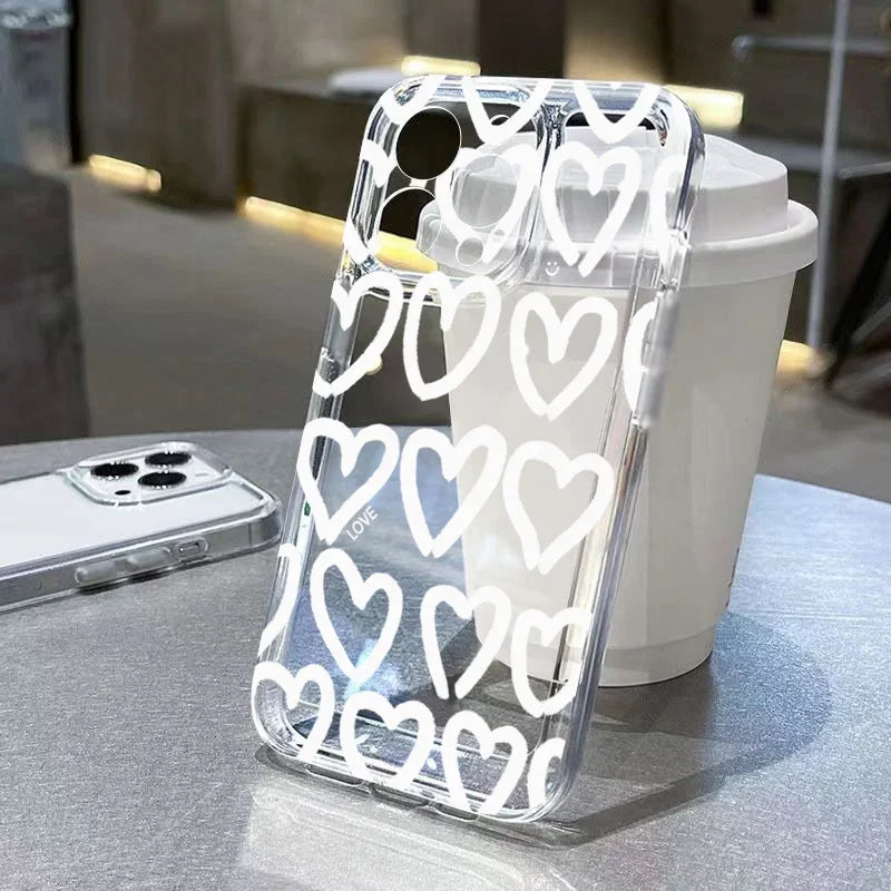 Transparant Polkadot Telefoonhoesje - glowlu